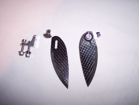 CNC Turn Fins für Powerboote, Carbon, 65mm x 24 mm