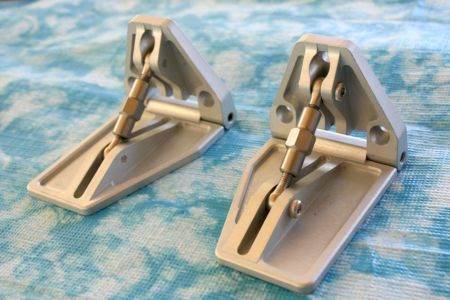 CNC- Trimm- Tabs, 38 x 55 mm, komplett Alu ( schräg )