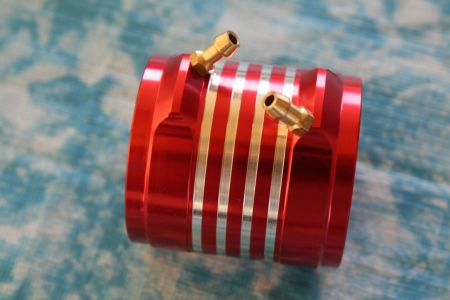 Kühlmantel für 36er Brushlessmotor, 45 mm lang, rot silber //