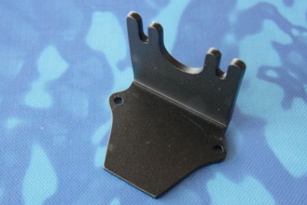 Alu Motorhalter 450er schwarz WD 14 mm