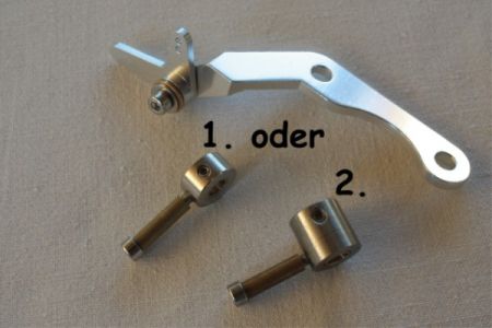 Gasanlenkung für Zenoah, silber
