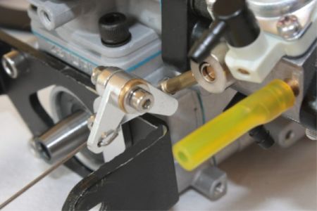 Gasanlenkung für Zenoah, silber
