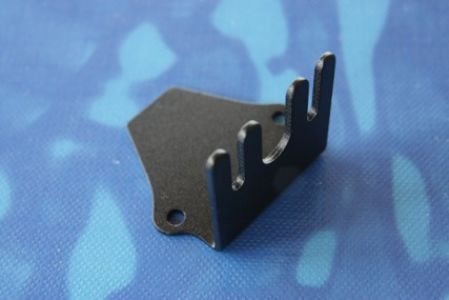 Alu Motorhalter 380er schwarz WD 6,5 mm