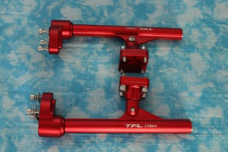 2x Power -Trimm für Kat, mit Stütze, 110mm / 4,75mm, Kugellager, rot