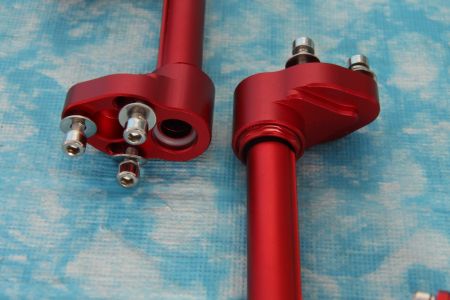 2x Power -Trimm für Kat, mit Stütze, 110mm / 4,75mm, Kugellager, rot