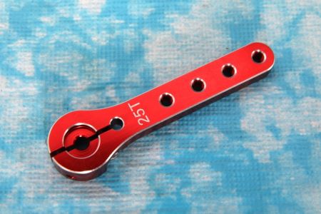 Alu- Servoarm 25T, rot, lang