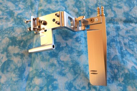 Ruderanlage, Ruder 120 mm doppel WaKü mit 4,75 mm Strut (seitlich)