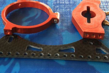 Karbon BL- Motorträger für 4074 orange