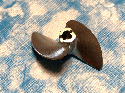 CNC Alu Propeller 44/2 x1,9 Fahrfertig links