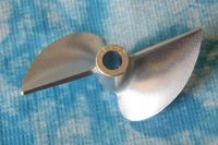 CNC Alu Propeller 45/2 x1,4 Fahrfertig links, X- Serie