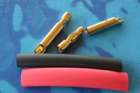 4 mm Goldkontaktstecker "Lamellenstecker", 2 Paar
