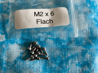 VA Schrauben M2 x 6 mm Flachkopf